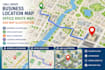 create business location map, office route map and map illustration