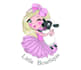 create hand drawn cute girls and sheep logo