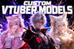 create 3d vtuber model,vroid,vrchat,live2d rigging,anime vtuber, vtuber rigging