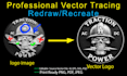 do manual vector tracing, convert logo, image, sketch to vector
