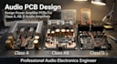 design power amplifier pcbs for class a, ab, d audio amplifiers