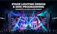 create stage lighting design and dmx programming for concert, church, live event