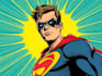 illustrate a superhero pop art portraits
