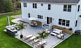 do backyard landscape design, outdoor kitchen design, patio design, 3d rendering