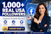 organically grow your facebook page 1,000 real USA followers
