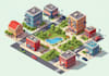 design vector or isometric map illustration