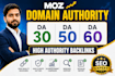 increase domain authority moz da 60 with high authority SEO backlinks