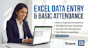 do fast and accurate excel data entry and attendance sheet management