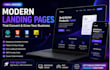 create a responsive landing page using HTML CSS and javascript
