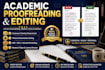 proofread and edit academic papers, essays and reports