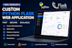 develop a custom python flask web application