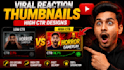 design viral youtube reaction video thumbnails with high CTR