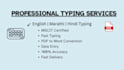 provide accurate english marathi hindi typing services