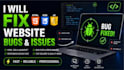 fix HTML CSS javascript website bugs and issues