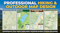 design hiking map trail map park map and outdoor adventure location map