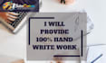 write professional hand written assignment work