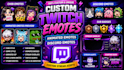 create custom twitch emotes animated emotes, stream overlays