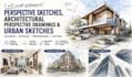 perspective sketches architectural perspective drawings urban sketches