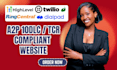 do a2p 10dlc registration website tcr compliant