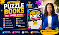 create a KDP book cover design KDP book editing and formatting puzzle book