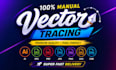 recreate, vector trace, redraw logo, cleanup, image to vector