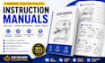 create a professional user manual and product instruction manual