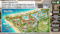 design resort map hotel map campground map illustrated site plan tourist map rv