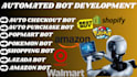 build a custom auto purchase bot, auto checkout bot, auto buying bot, amazon bot