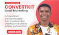 convertkit newsletter setup kit email sequence convertkit landing page design