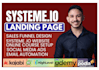 build systeme io landing page, systeme io course website systeme io sales funnel