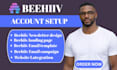 setup beehiiv newsletter design, beehive ai landing page and beehiiv website