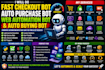 do fast checkout bot, auto purchase bot, web automation bot and auto buying bot