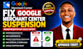 fix google merchant center suspension misrepresentation issue and gmc approval
