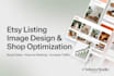 etsy listing image design and etsy SEO shop optimization service for algorithm