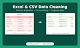 clean and organize your excel or CSV data
