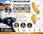 structural engineer, architectural drawing, stamp in california and illinois