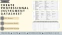 develop professional instrument datasheets