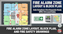 design fire alarm zone layout block plan and safety drawings