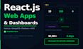 build a professional react js web app, admin dashboard or saas application