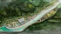 design waterfront masterplan township planning large scale urban siteplan render