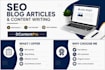 write SEO blog articles and social media content