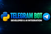 create a custom telegram bot with database and admin panel
