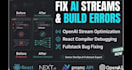 fix react compiler error openai streaming freeze ai generation bug for fullstack