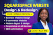 design squarespace website, redesign squarespace website, ecommerce website