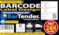 barcode label design and template with bartender software