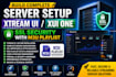 build complete server setup xtream ui, xui one, ssl security, with m3u playlist