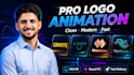 create custom 2d logo animation or youtube intro video