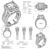 do rhinestone jewelry cad model, ring stone setting and manufacturing file