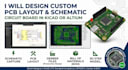 design custom pcb layout, schematic, and circuit board in kicad or altium