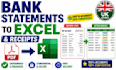 convert bank statements and receipts into excel spreadsheets